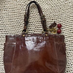 Coach Brown Leather Tote Bag